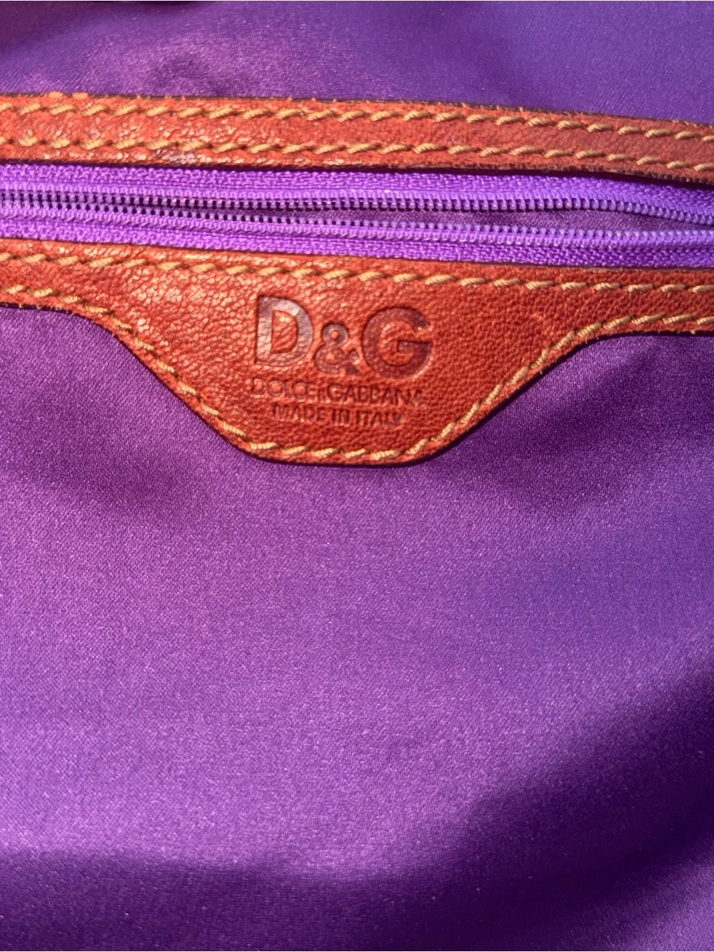 Dolce & Gabbana Dark Brown Leather Duffel with Gold Buckle Accents